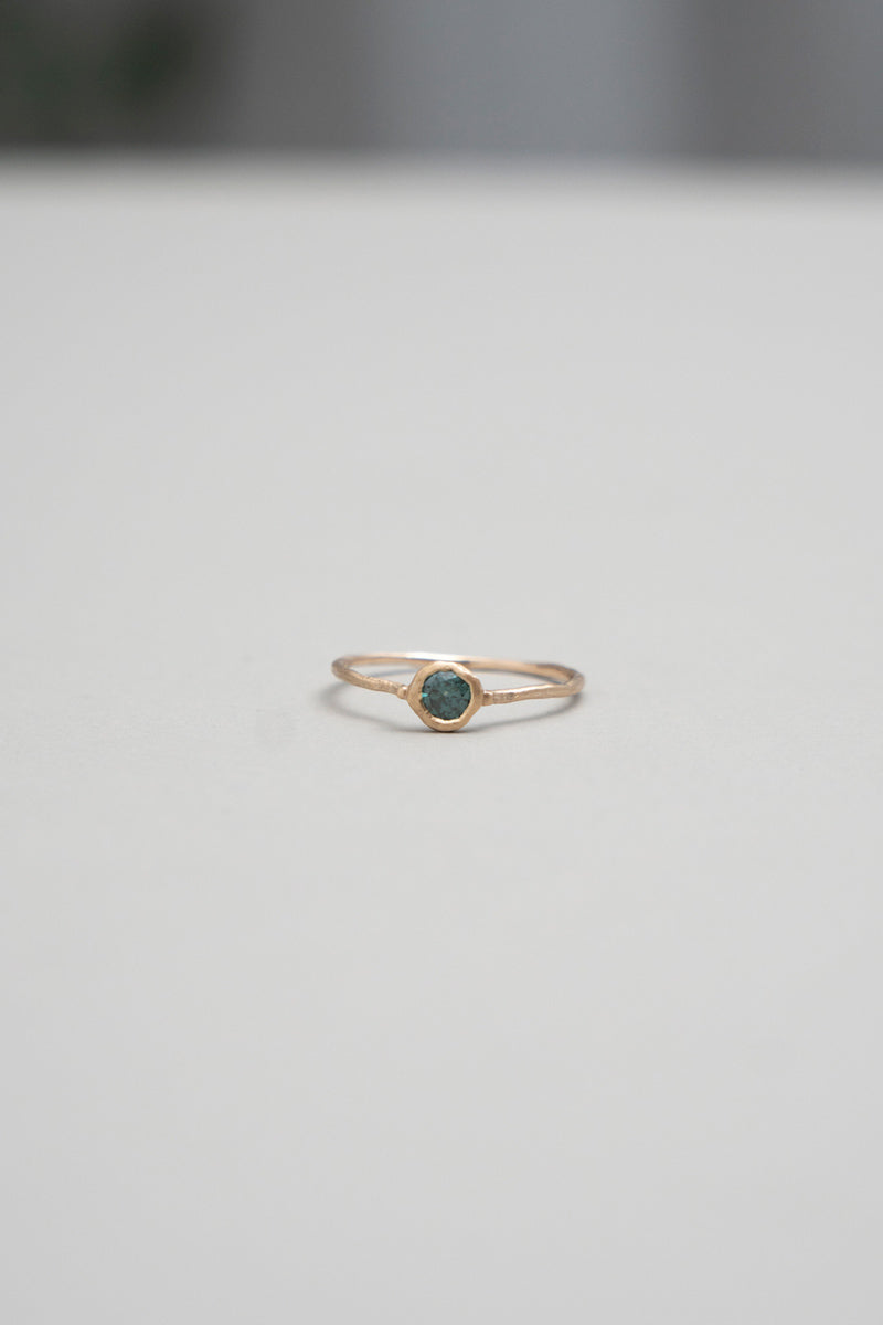 MONAKA jewellery Rough collet blue diamond Ring ブルーダイヤモンド
