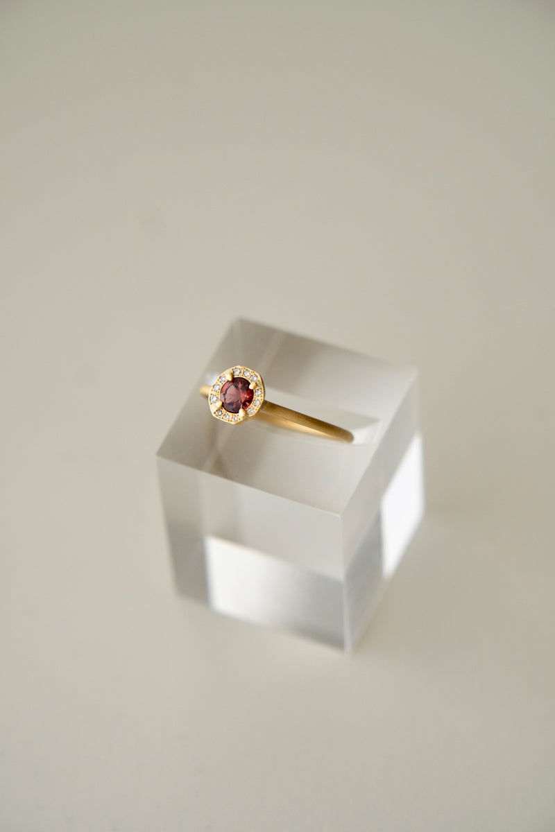 MONAKA jewellery Rinne pink tourmaline diamond ring ピンク