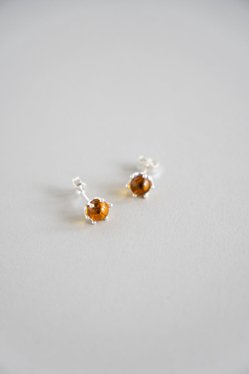 PALA Yellow amber pierce イエローアンバーピアス/琥珀/silver