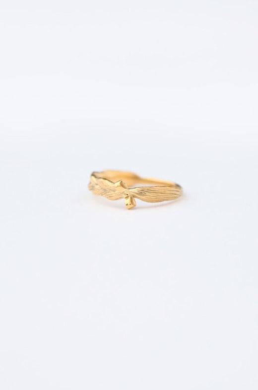 bohem braid collection braid ring with ribbon/K10 – patchouli