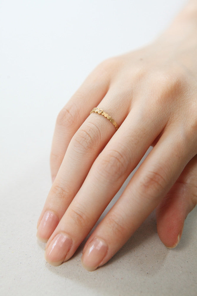 Perche? marumaru 3P diamond Ring ダイヤリング/K18