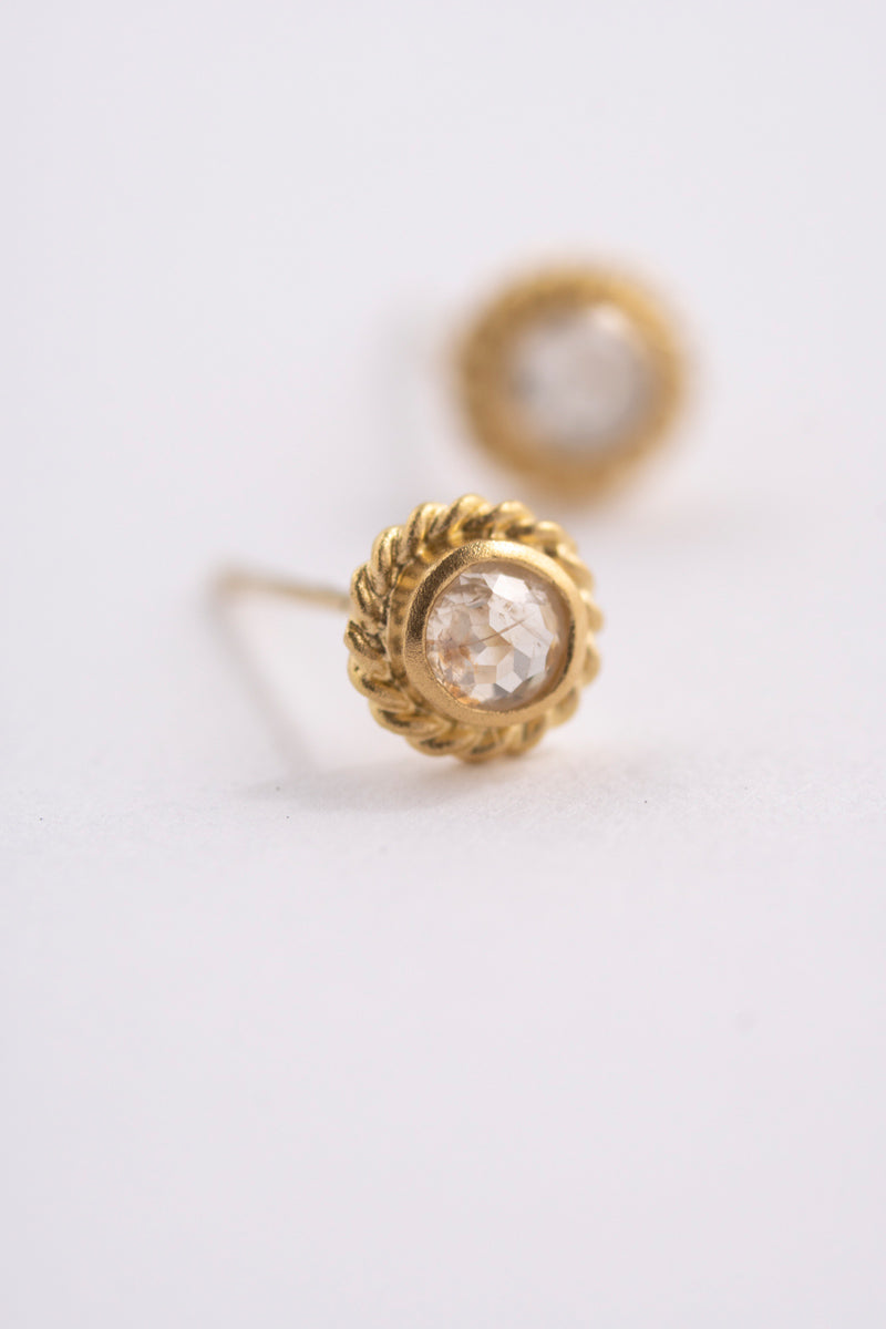 MONAKA jewellery Twist rose cut diamond Pierce ダイヤモンドピアス/K18