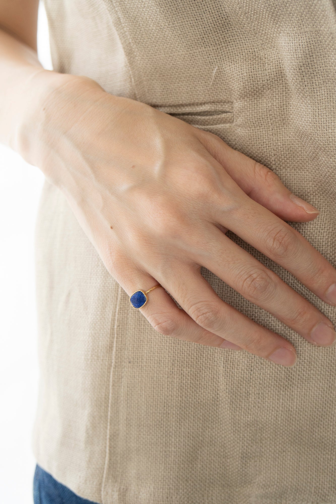 LiniE BORDERLESS PINKY RING AIR lapis lazuli /K18