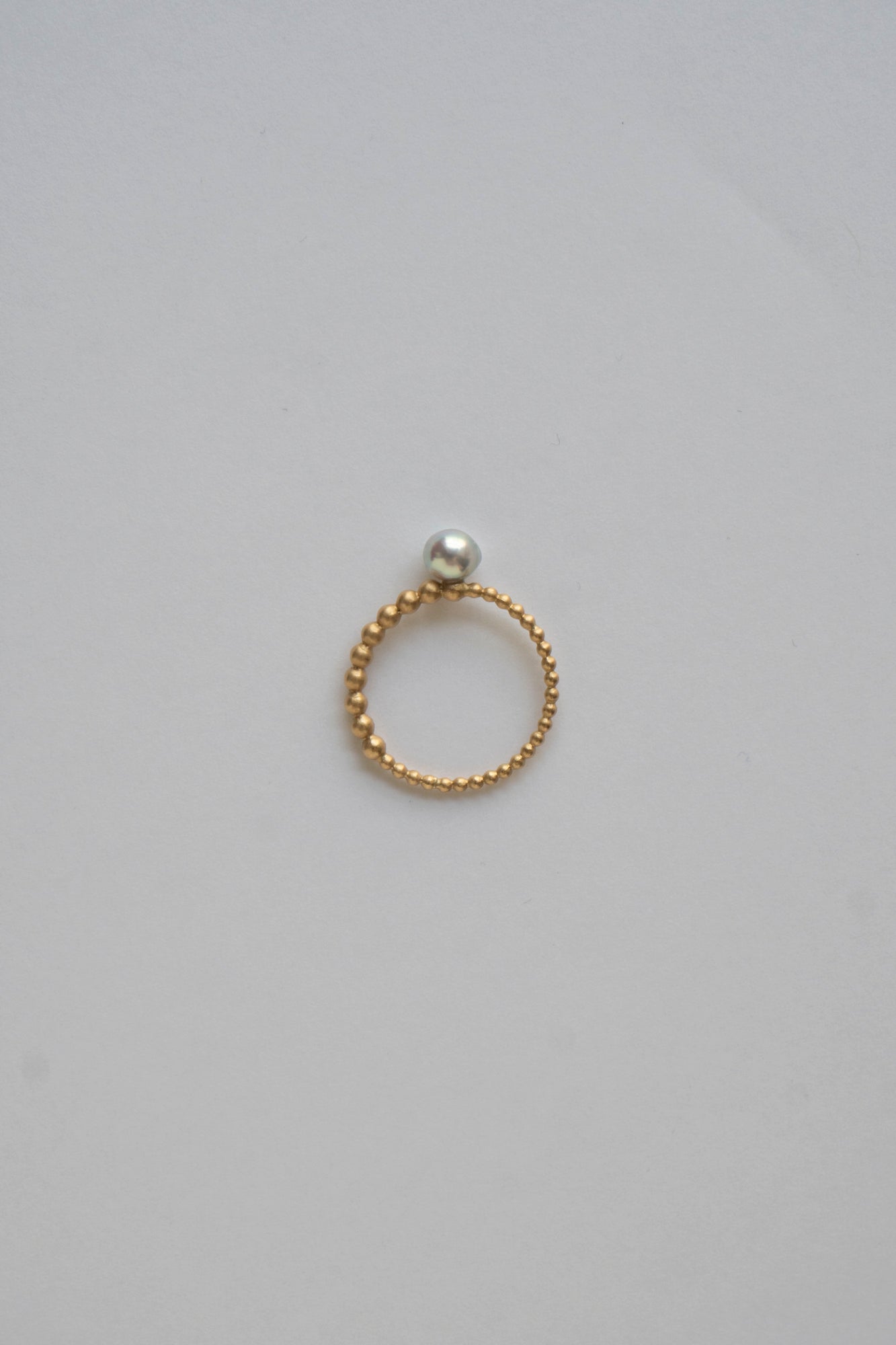 MINIMUMNUTS Dots Akoya Pearl Ring /K18