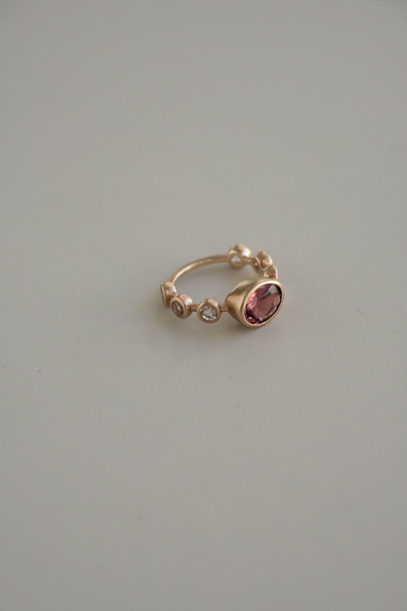 bohem Q collection Pink tourmaline ring /K10