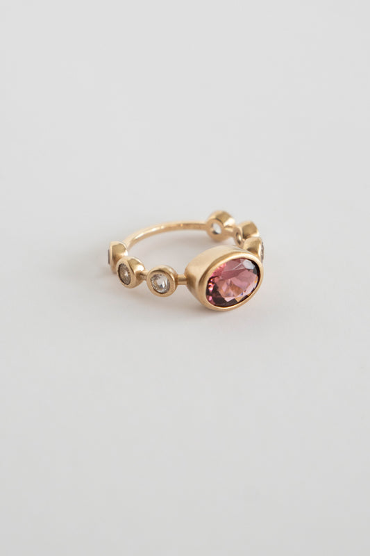 bohem Q collection Pink tourmaline ring /K10