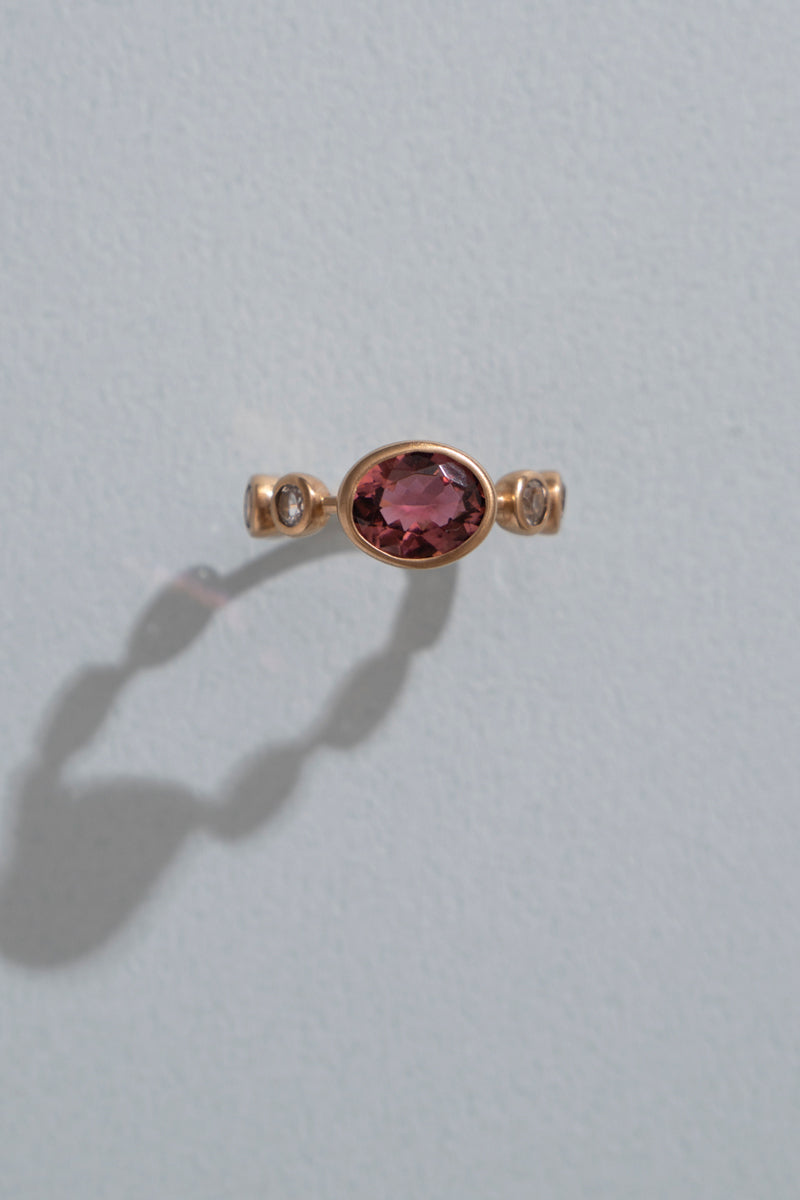 bohem Q collection Pink tourmaline ring /K10