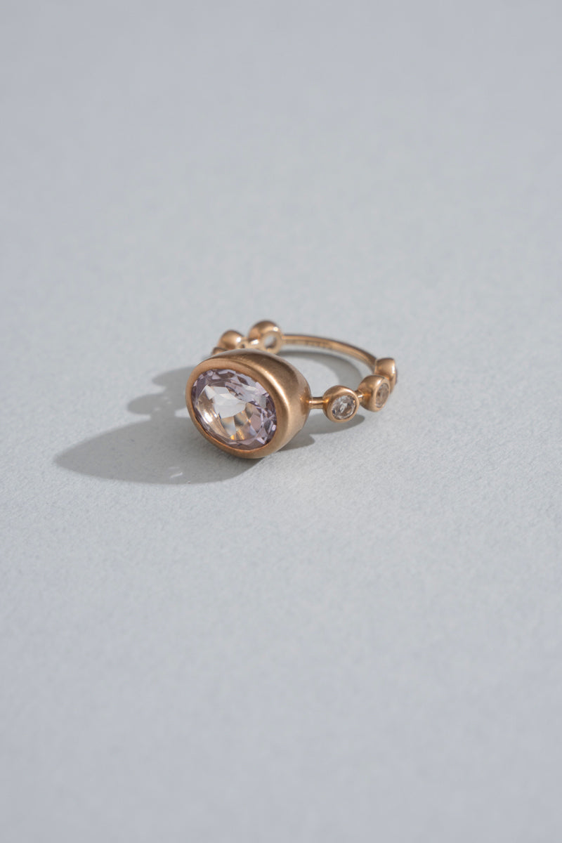 bohem Q collection Pink amethyst ring /K10