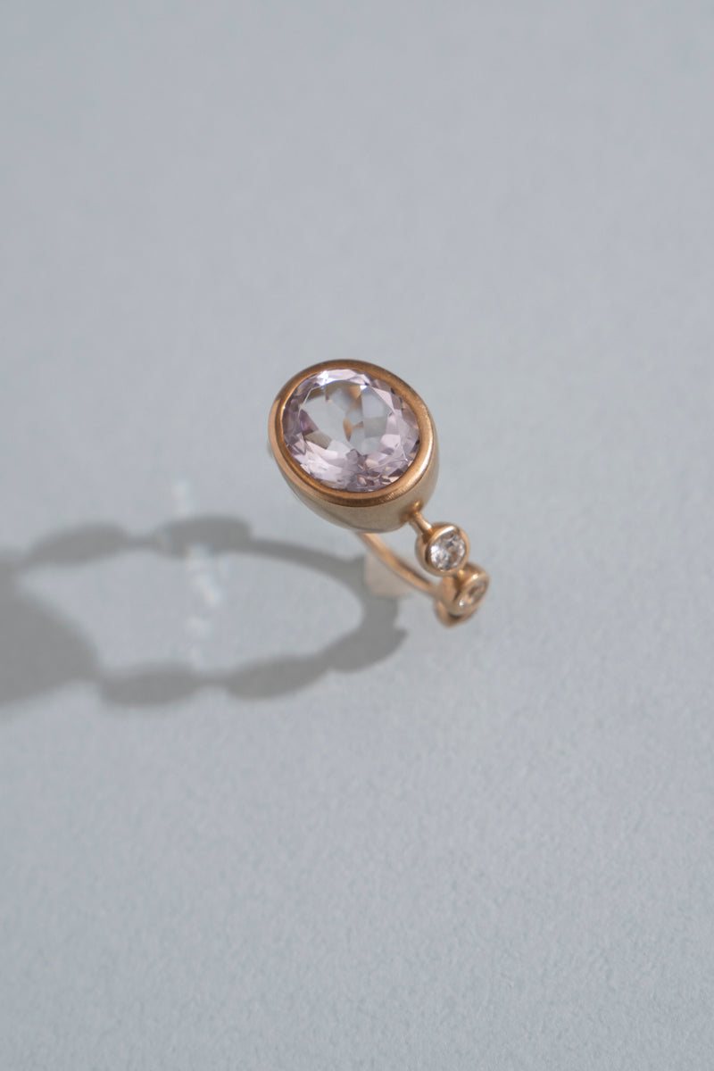 bohem Q collection Pink amethyst ring /K10