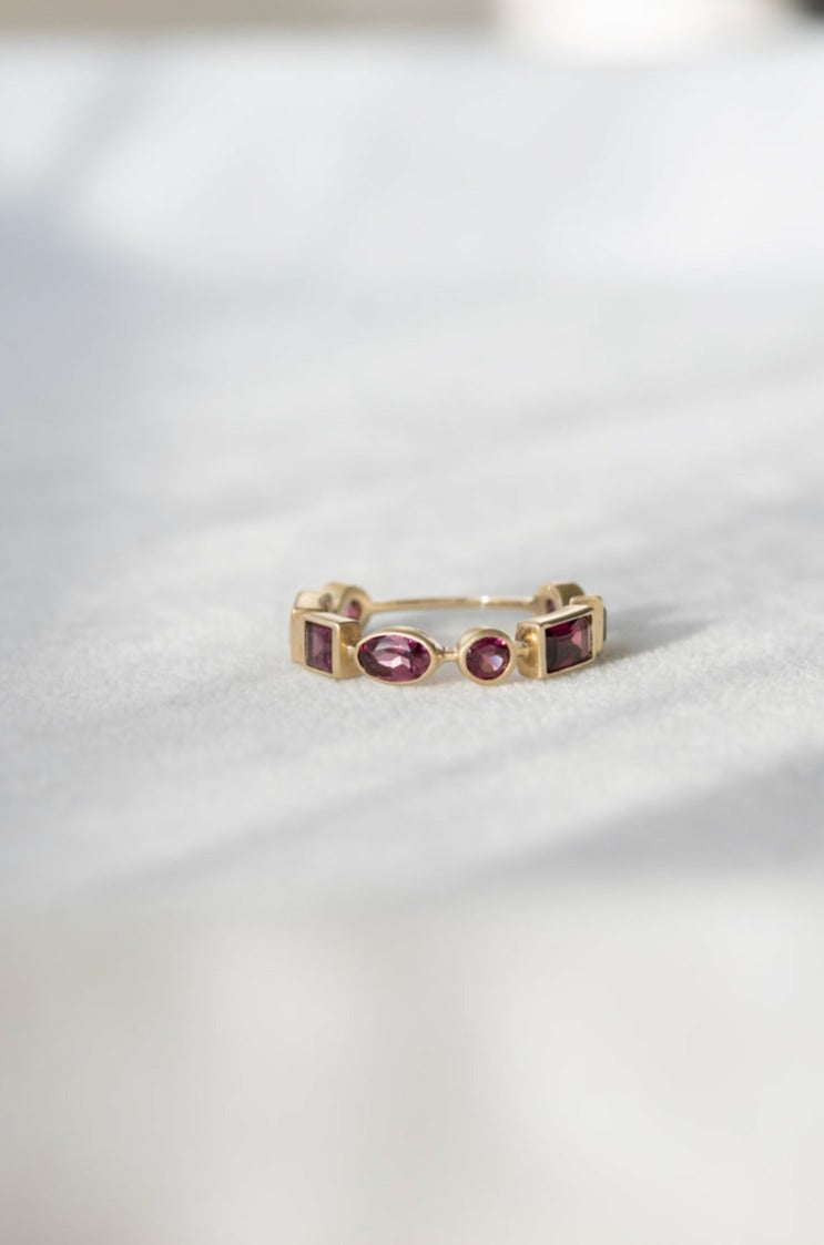 bohem Queen collection Rhodolite garnet eternity ring /K10