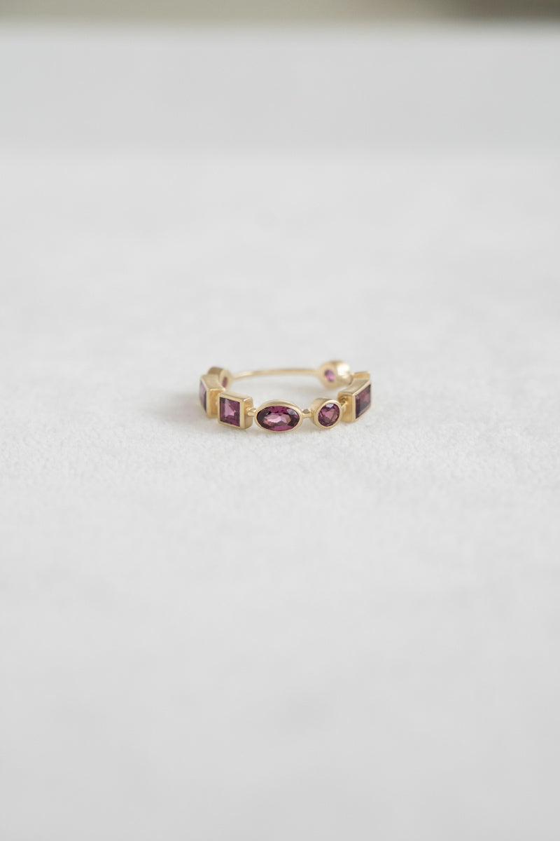 bohem Queen collection Rhodolite garnet eternity ring /K10