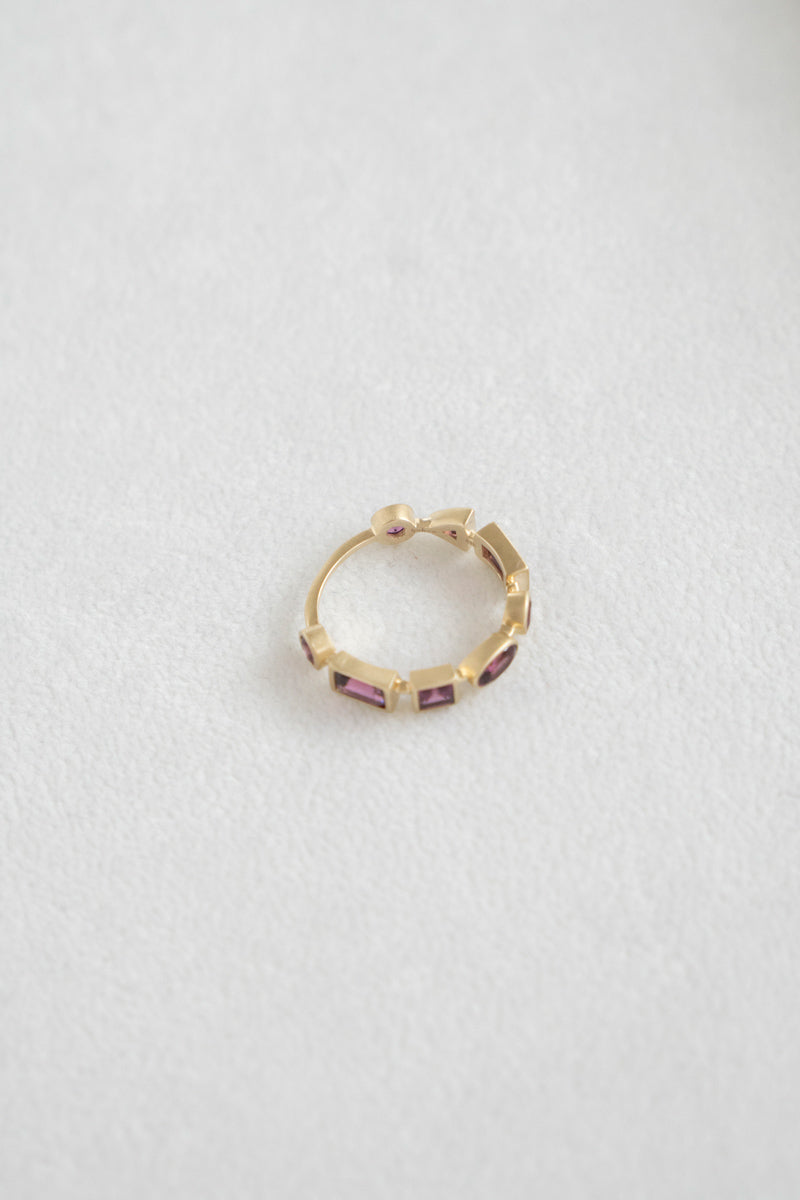 bohem Queen collection Rhodolite garnet eternity ring /K10