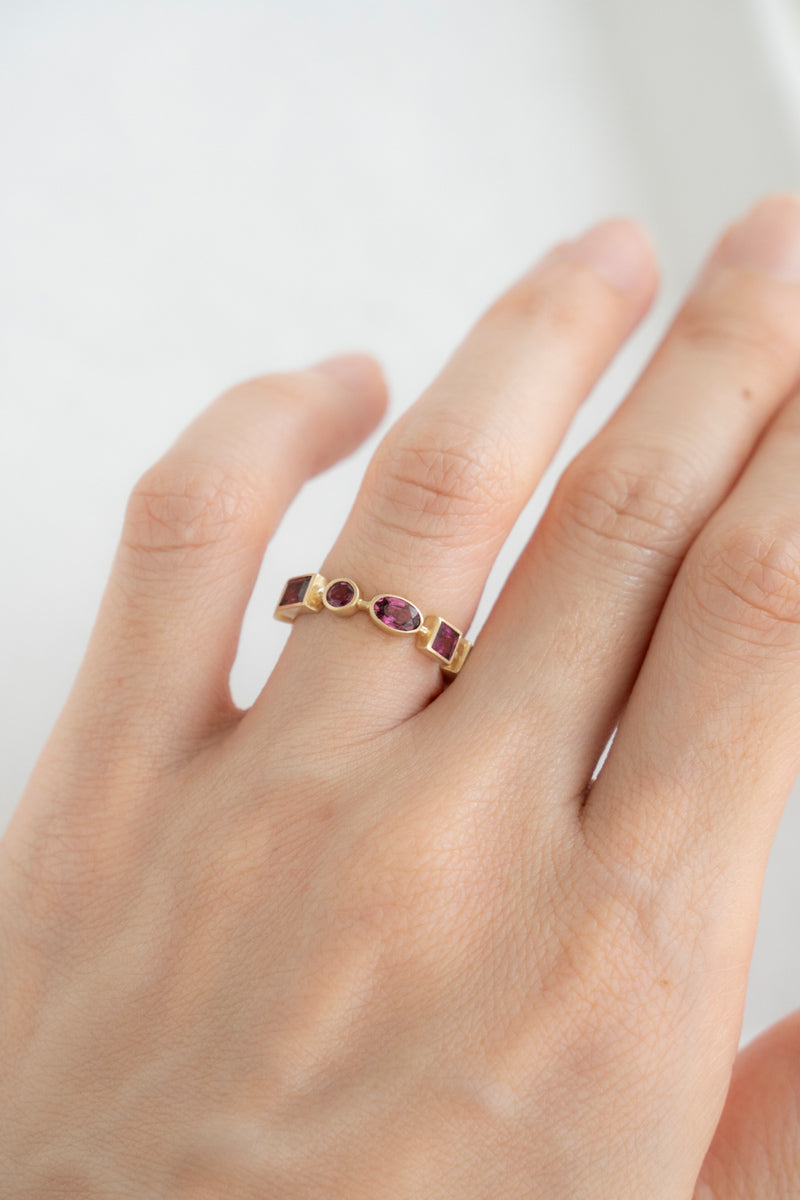 bohem Queen collection Rhodolite garnet eternity ring /K10