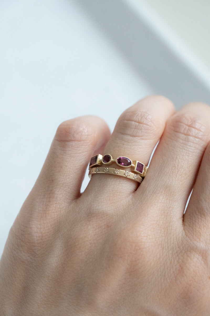 bohem Queen collection Rhodolite garnet eternity ring /K10