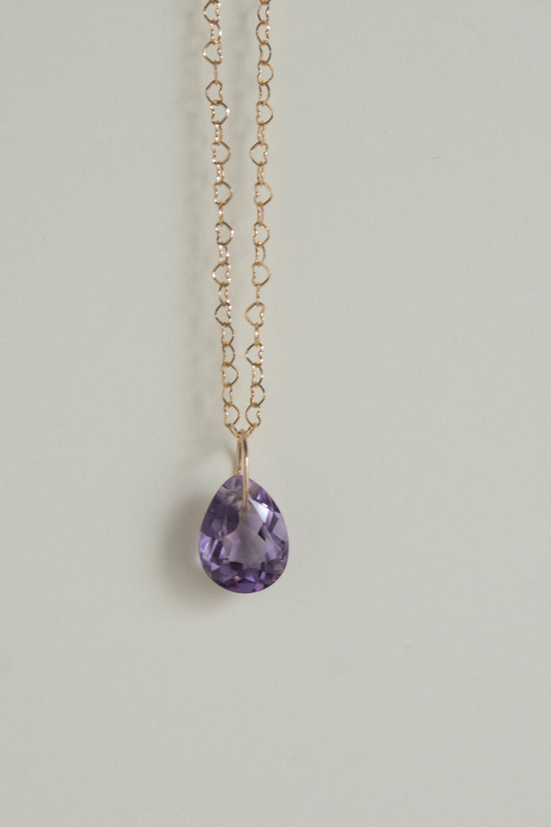 bohem Necklace Charm Top Amethyst /K10