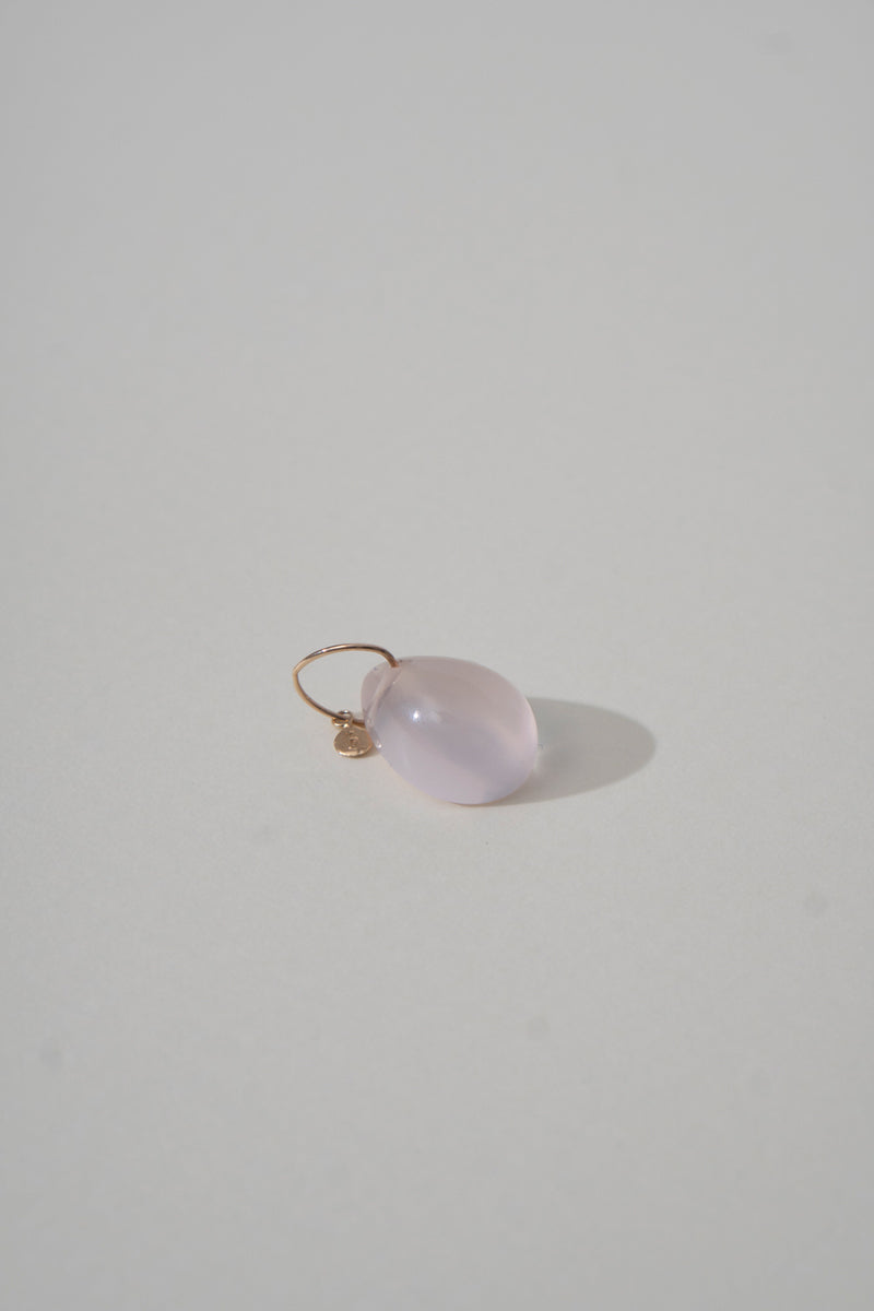 bohem Necklace Charm Top Star Rose Quartz /K10