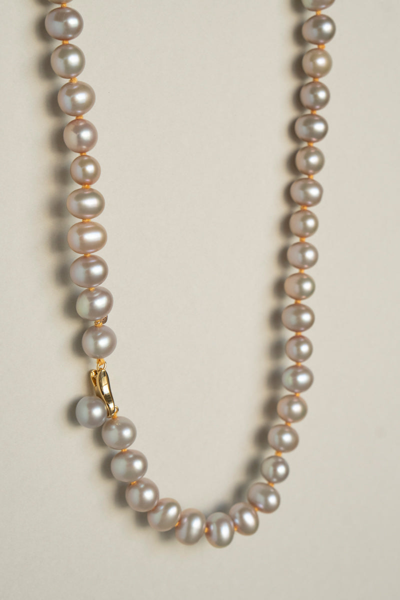 bohem Fresh Pearl Short Necklace Yellow