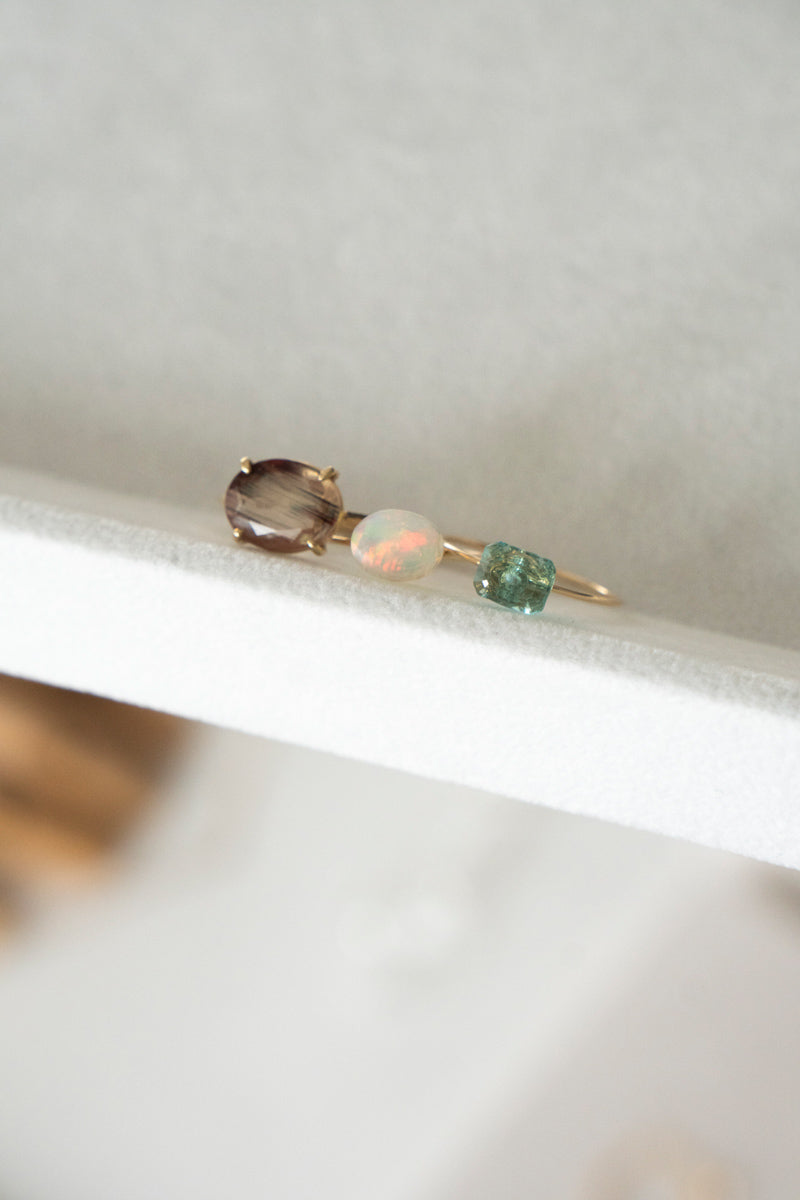 patchouli special order bohem Loose Stone collection Opal ring /K10