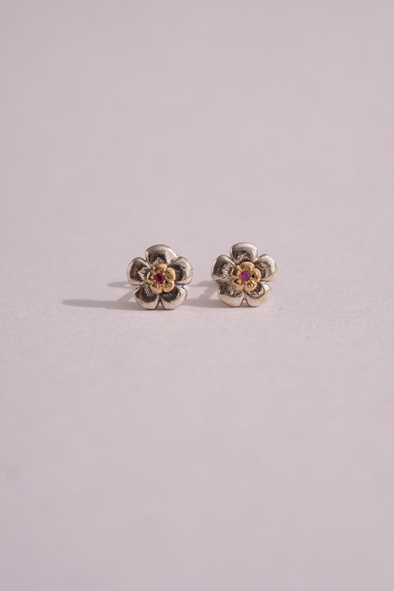 Gerochristo Harmony stud Earrings Ruby /SV&K18