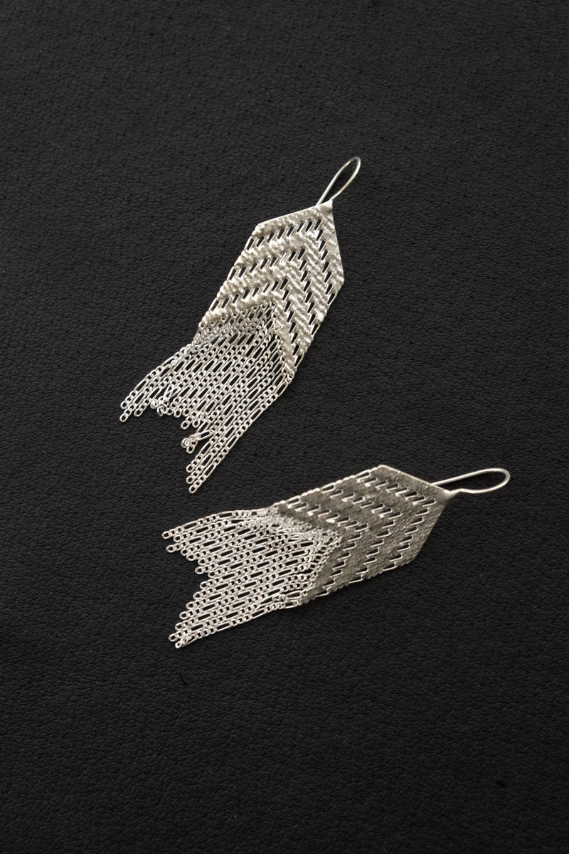 Hannah Keefe SHIELD Pierced Earrings /Silver