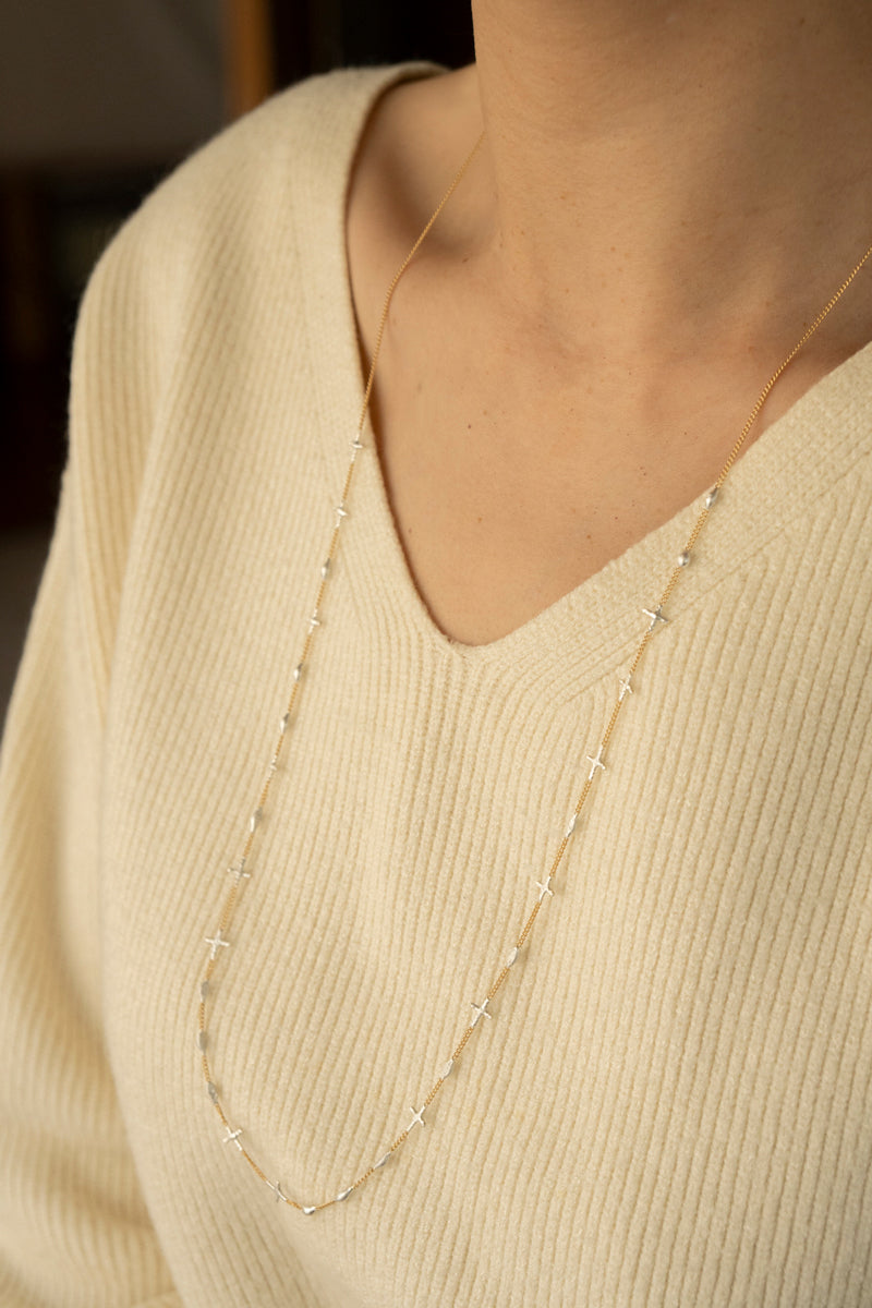 Hannah Keefe NOTES Long Necklace /Silver