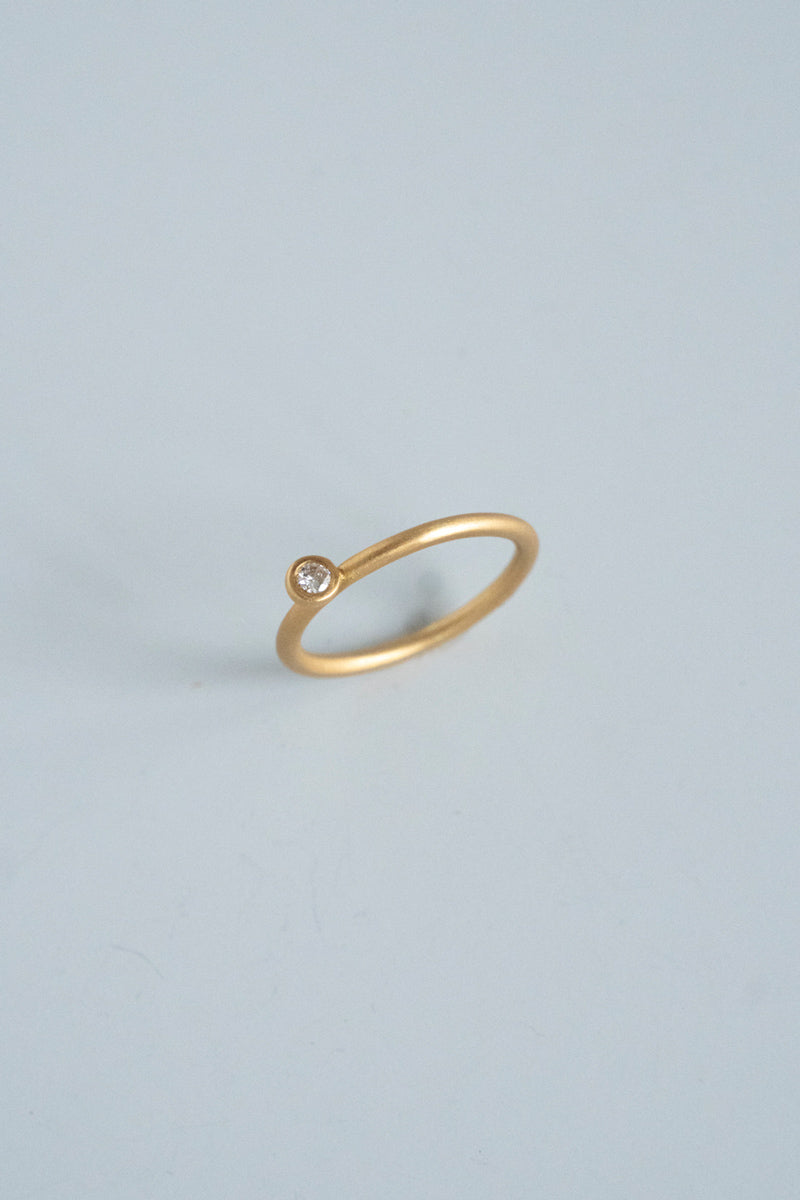 MINIMUMNUTS Cupring 1 diamond ring /K18