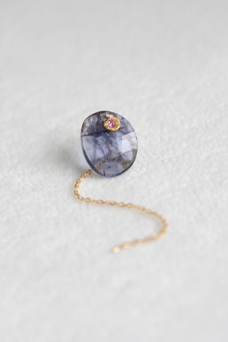 MONAKAjewellery flat tanzanite pierce /K18 - A