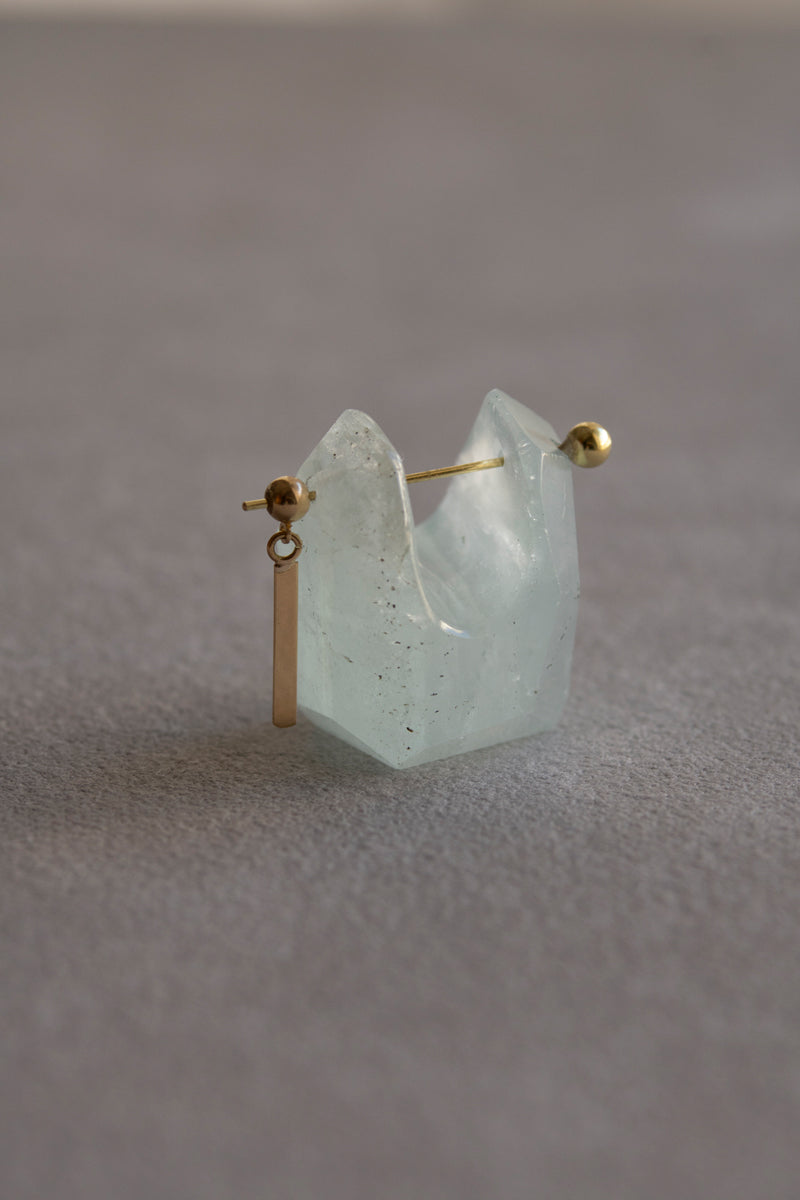 MONAKAjewellery Aquamarine Rock pierce /K18