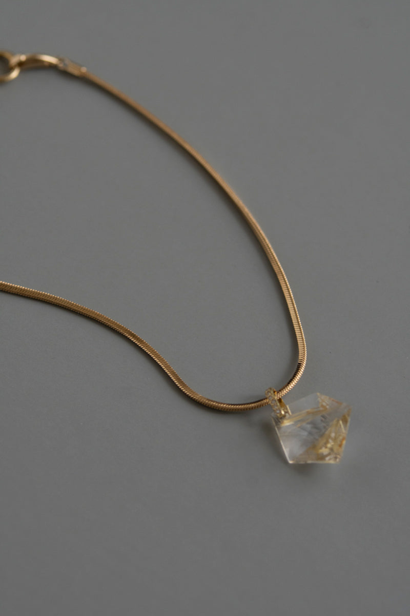 MONAKA jewellery Hibiki Golden Rutile Quartz Necklace Top  /K18