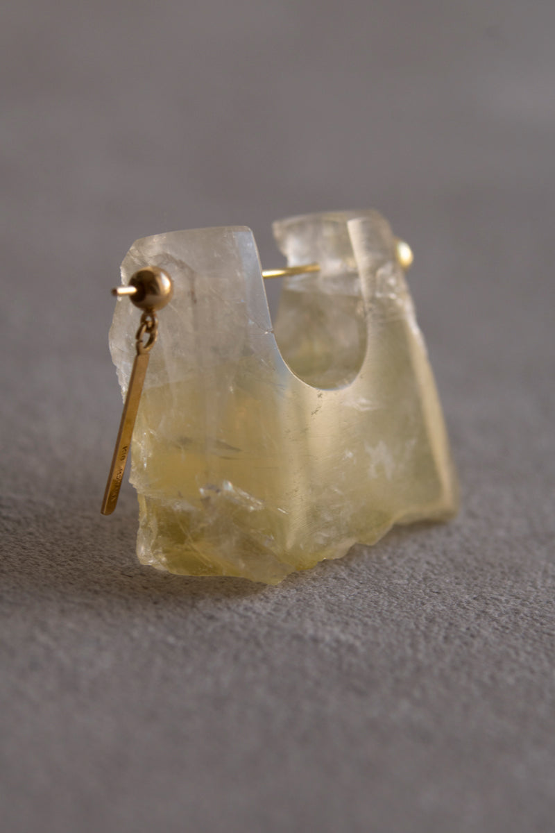 MONAKAjewellery Yellow quartz Rock pierce /K18