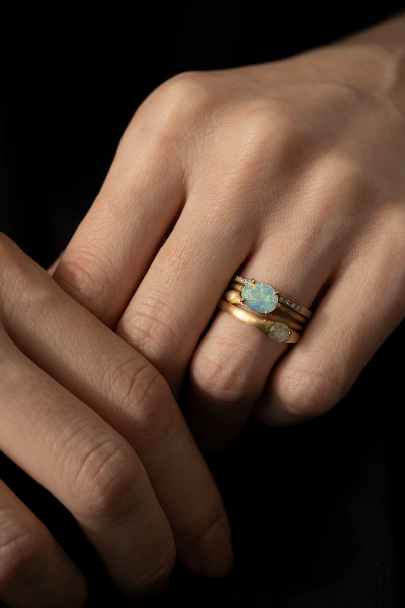 MONAKA jewellery Prong Boulder Opal Ring /K18