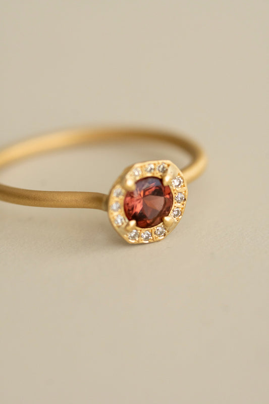 MONAKA jewellery Rinne pink tourmaline diamond ring Pink tourmaline ring/K18
