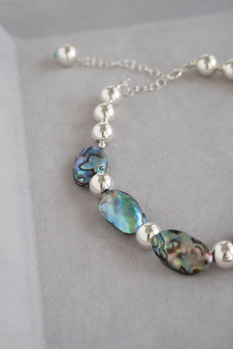 patchouli special order PALA Abalone shell necklace /SV 