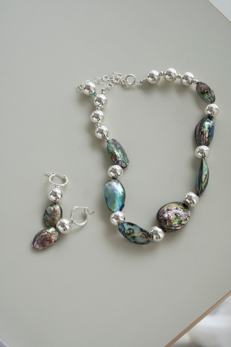 patchouli special order PALA Abalone shell necklace /SV 