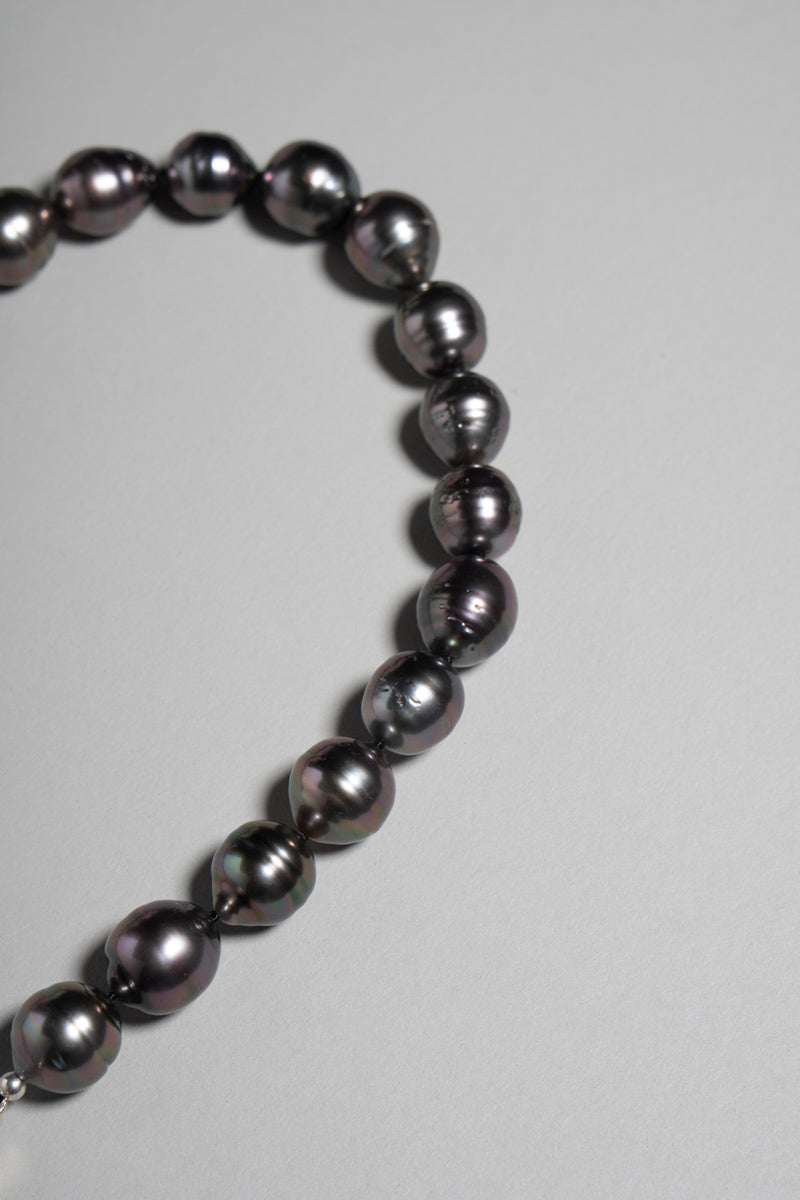 PALA Hand end Black-lip Shell all knotted pearl necklace /K10