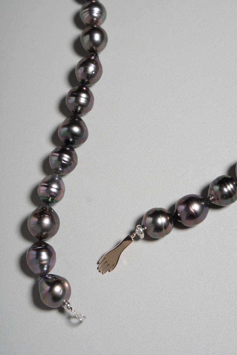 PALA Hand end Black-lip Shell all knotted pearl necklace /K10