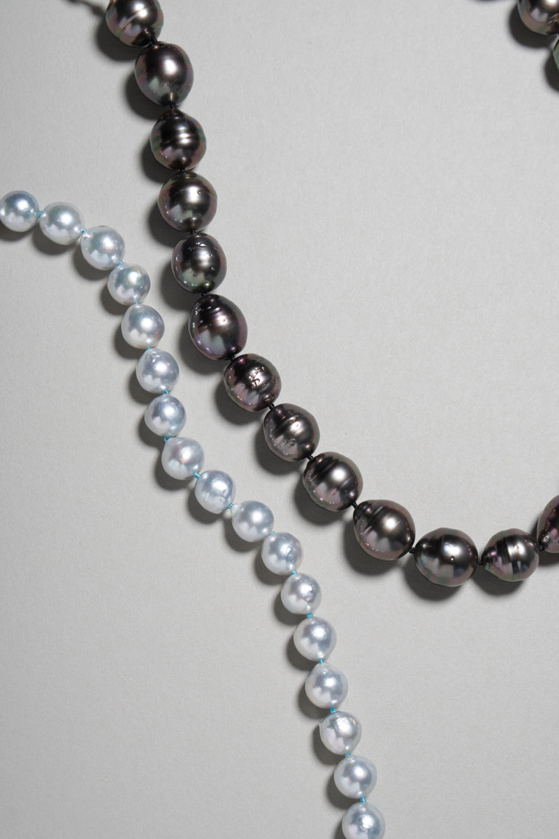 PALA Hand end Black-lip Shell all knotted pearl necklace /K10