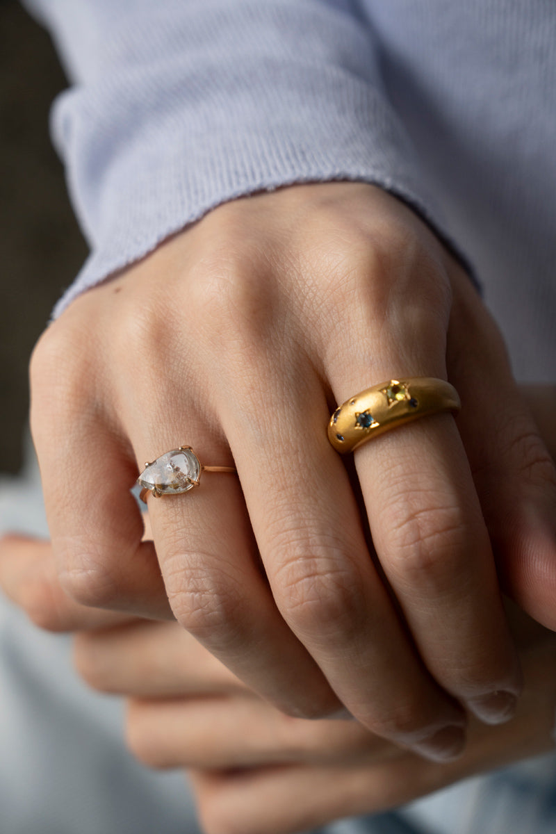 patchouli 別注 bohem Loose Stone Collection Topaz ring /K10