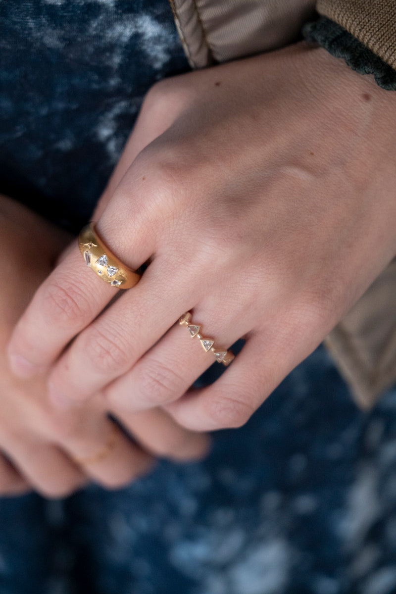 bohem × patchouli written in the stars collection white topaz ring A