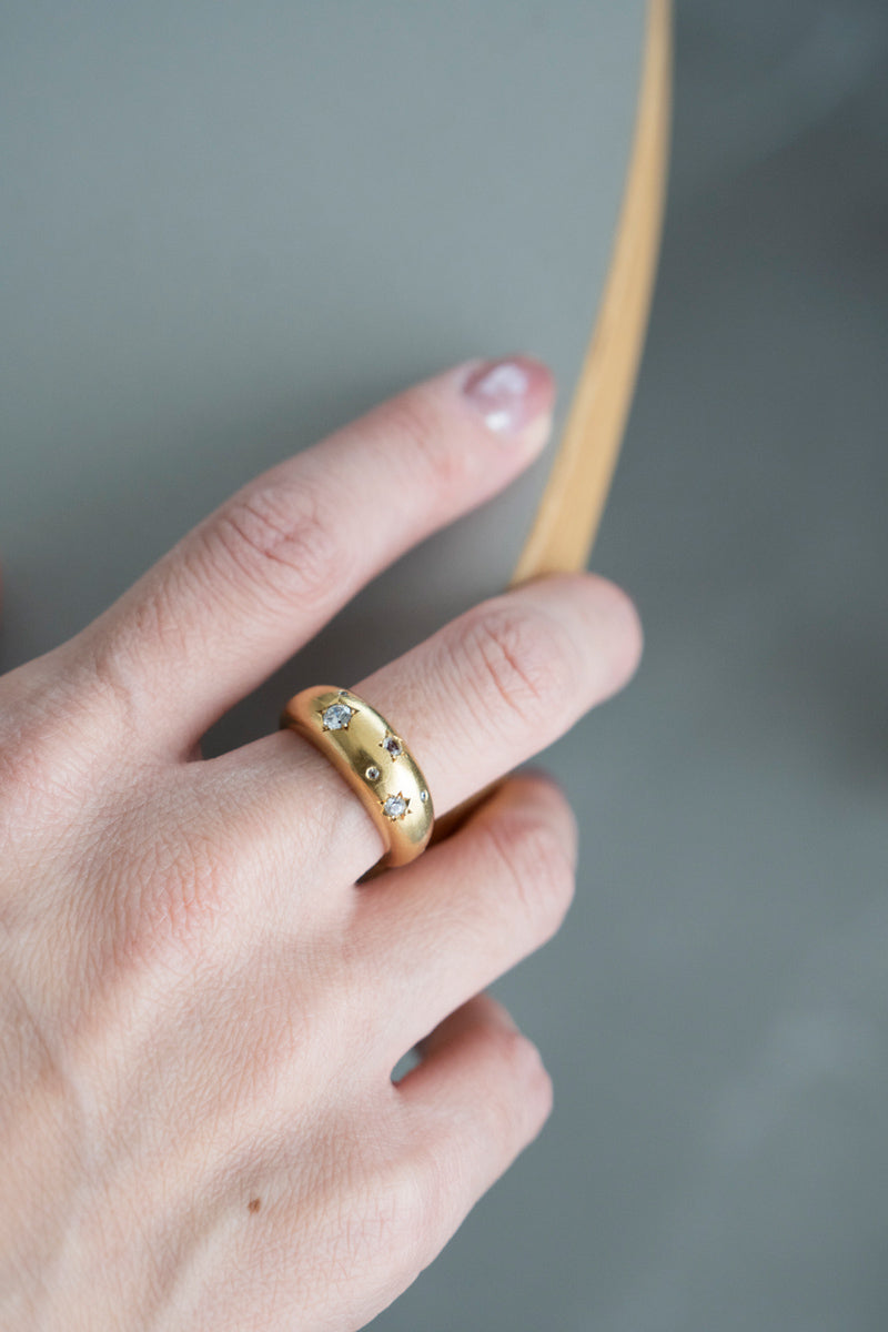 bohem × patchouli written in the stars collection white topaz ring C