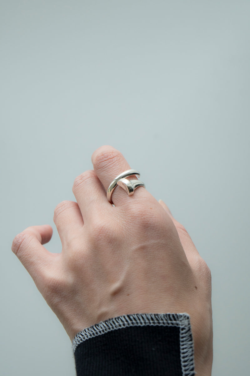 POLYTERON T-pin ring /Silver