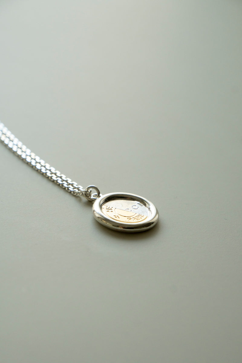 POLYTERON Coin necklace 397 /Silver&amp;K18