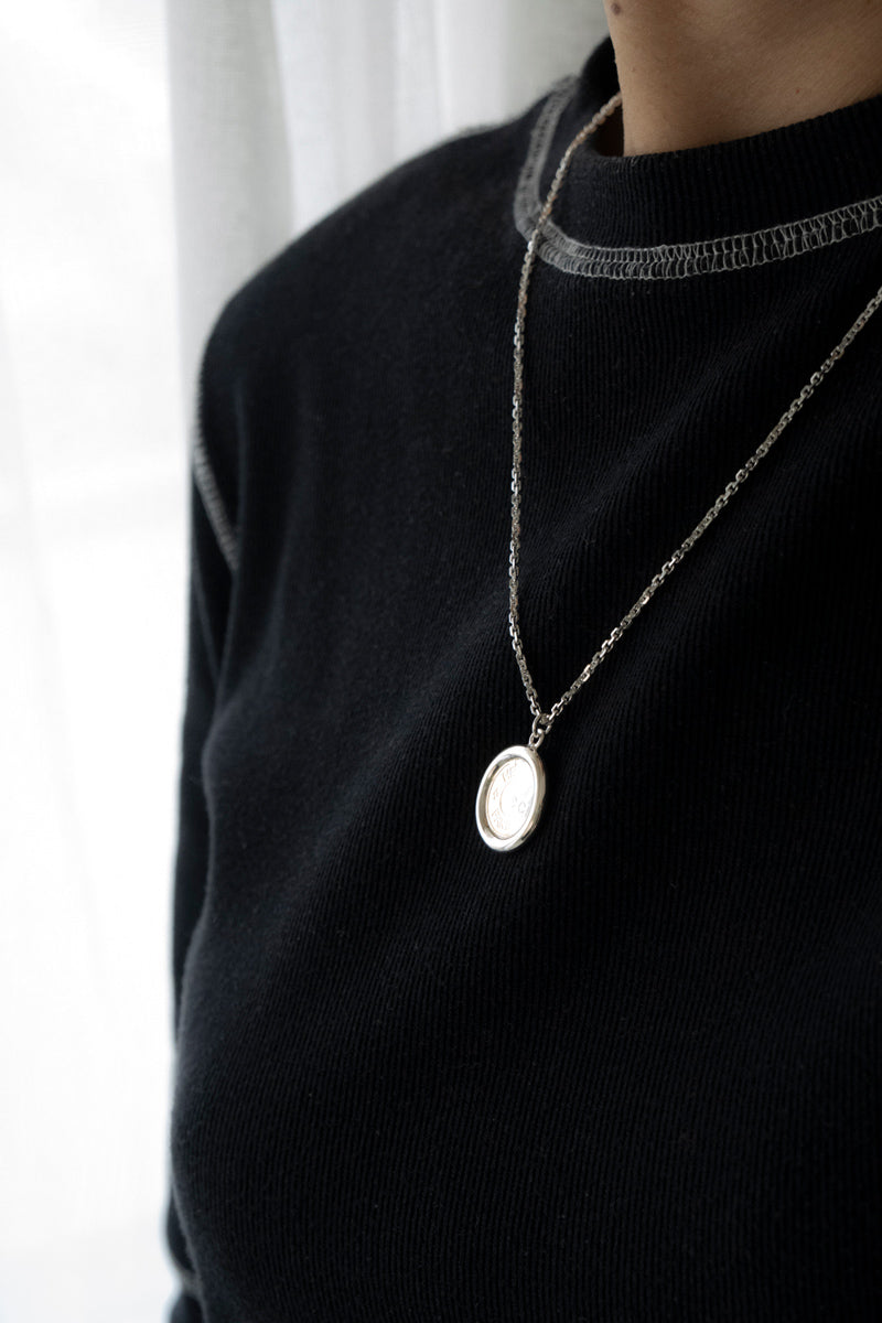 POLYTERON Coin necklace 397 /Silver&amp;K18