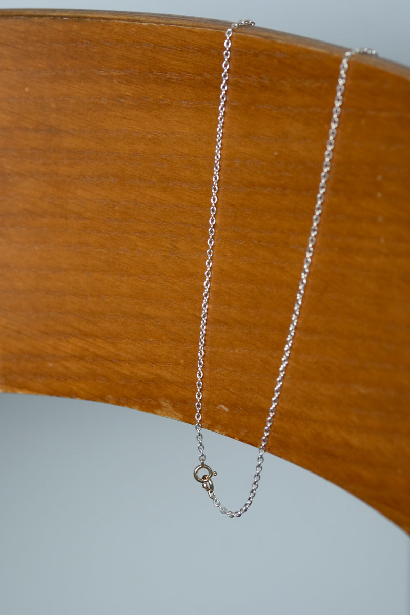 simmon Basic Oval Chain Necklace /Silver