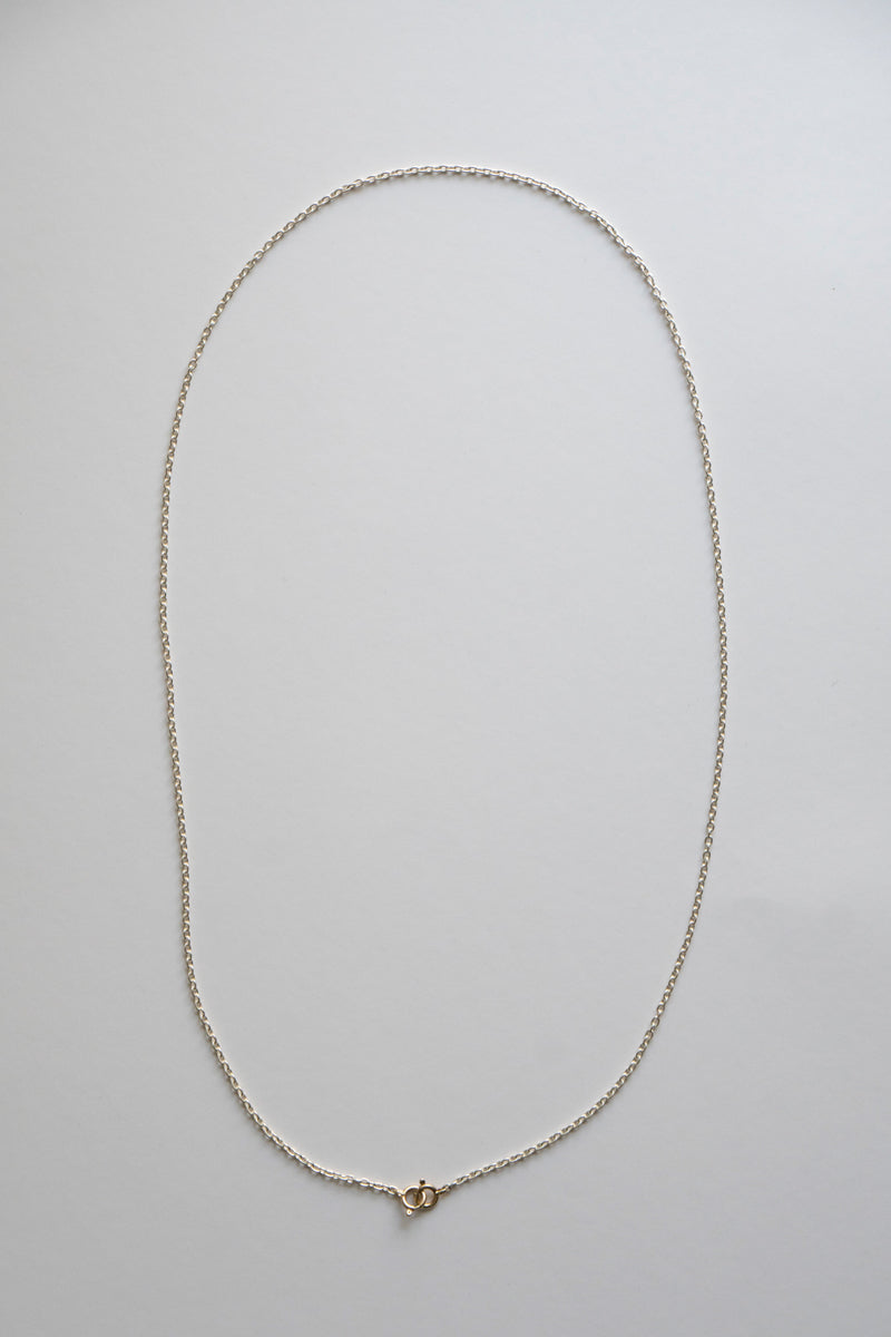 simmon Basic Oval Chain Necklace /Silver