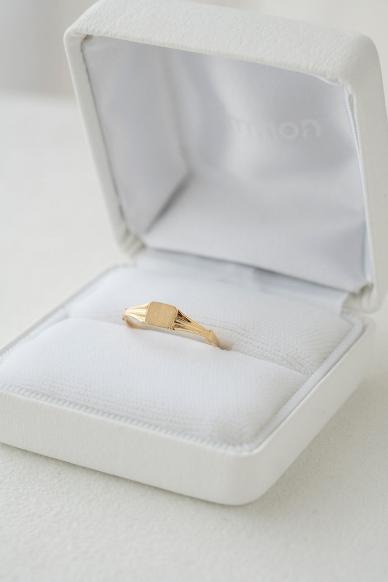 simmon CLASSIC SIGNET RING /K18