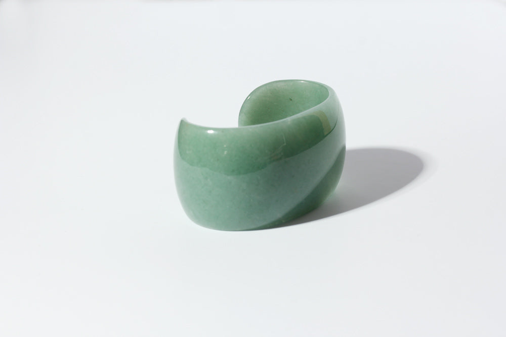 SASAI Green Aventurine STONE Cuff Bangle