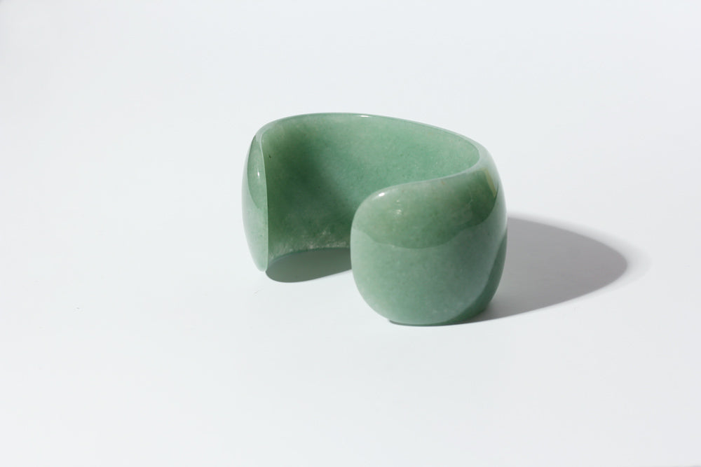 SASAI Green Aventurine STONE Cuff Bangle