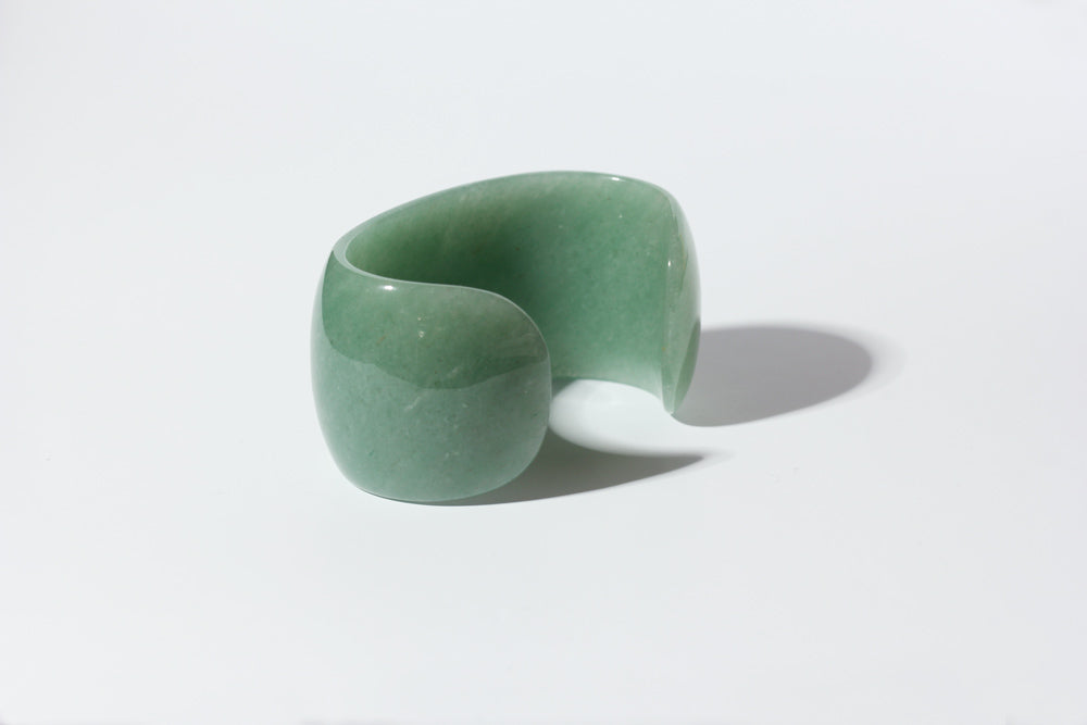 SASAI Green Aventurine STONE Cuff Bangle