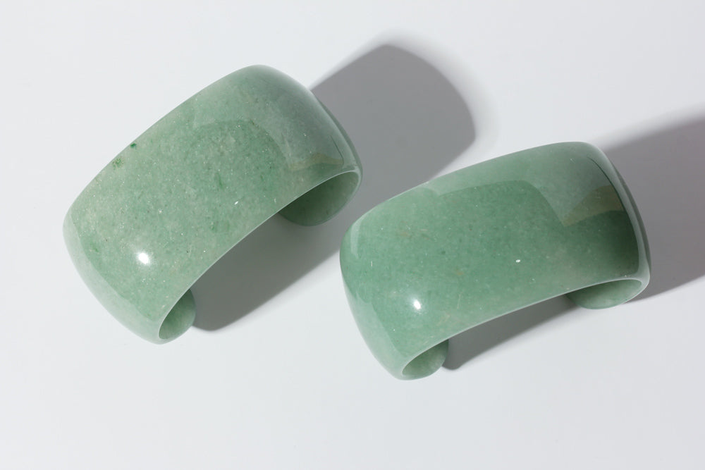 SASAI Green Aventurine STONE Cuff Bangle